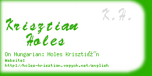 krisztian holes business card